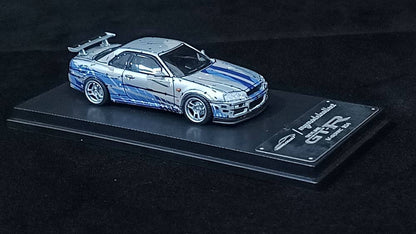 [ETA:  Feb 2025 ] Model Collect 1/64 Skyline GT-R Mk5 R34 V-SPEC-II Cel Shade Silver Blue Livery