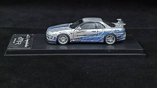 [ETA:  Feb 2025 ] Model Collect 1/64 Skyline GT-R Mk5 R34 V-SPEC-II Cel Shade Silver Blue Livery