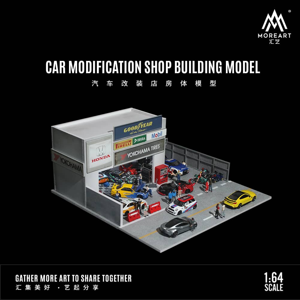 MoreArt 1/64 Tuning Garage Diorama Size: 30 x 30 x 14cm