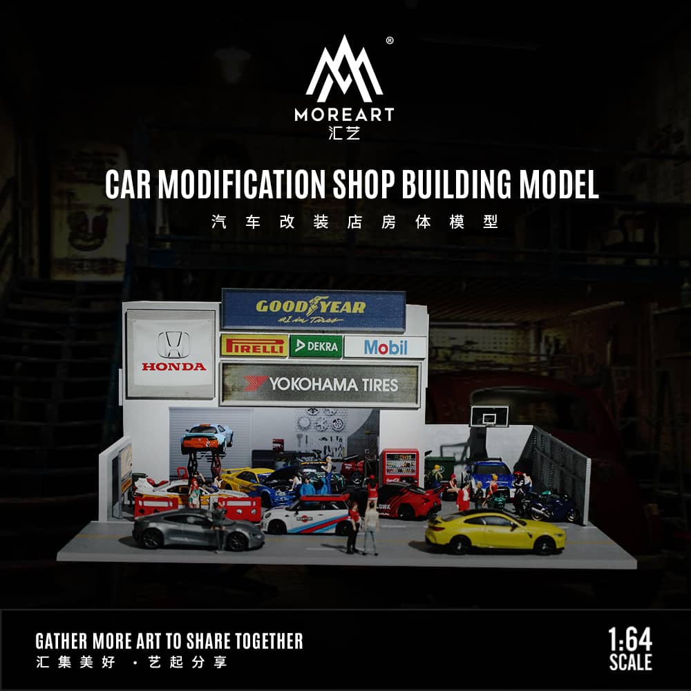 Amazon.com: 1/64 Diorama Car Garage Model,with LED Lighting