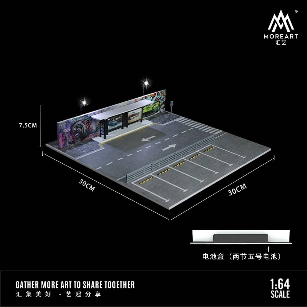 [ETA:  Mar 2025 ] MoreArt 1/64 Bus Station Diorama with LED Light