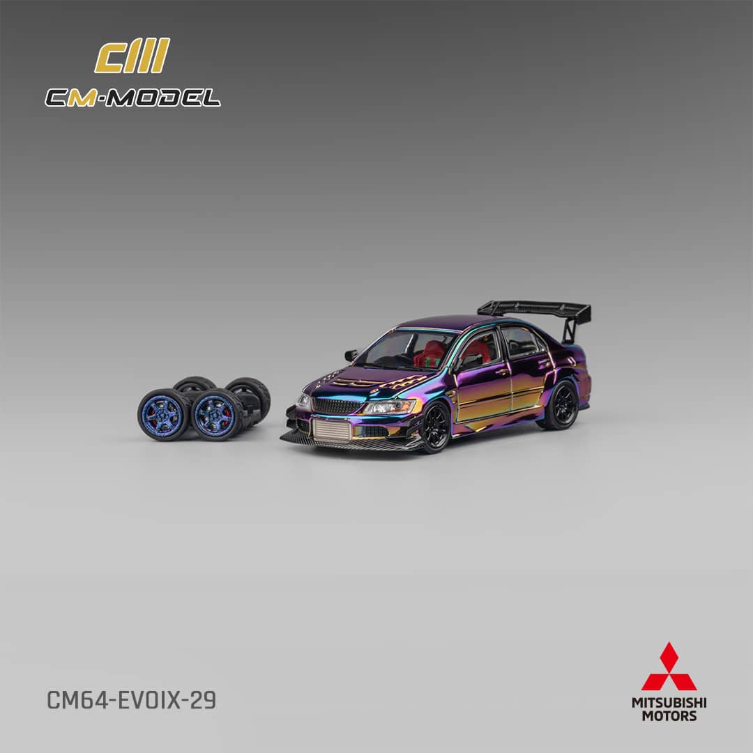 [ETA:  Jun 2025 ] CM Model 1/64 Mitsubishi Lancer Evolution IX Voltex Modified Chrome