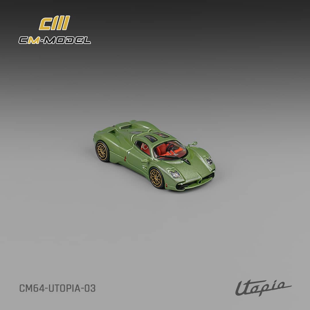 [ETA:  Jun 2025 ] CM Model 1/64 Pagani Utopia - Metallic Green Color