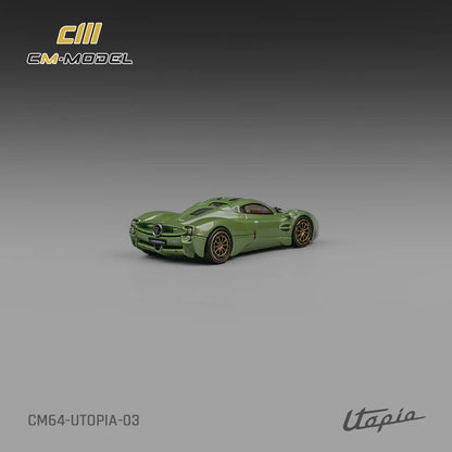 [ETA:  Jun 2025 ] CM Model 1/64 Pagani Utopia - Metallic Green Color