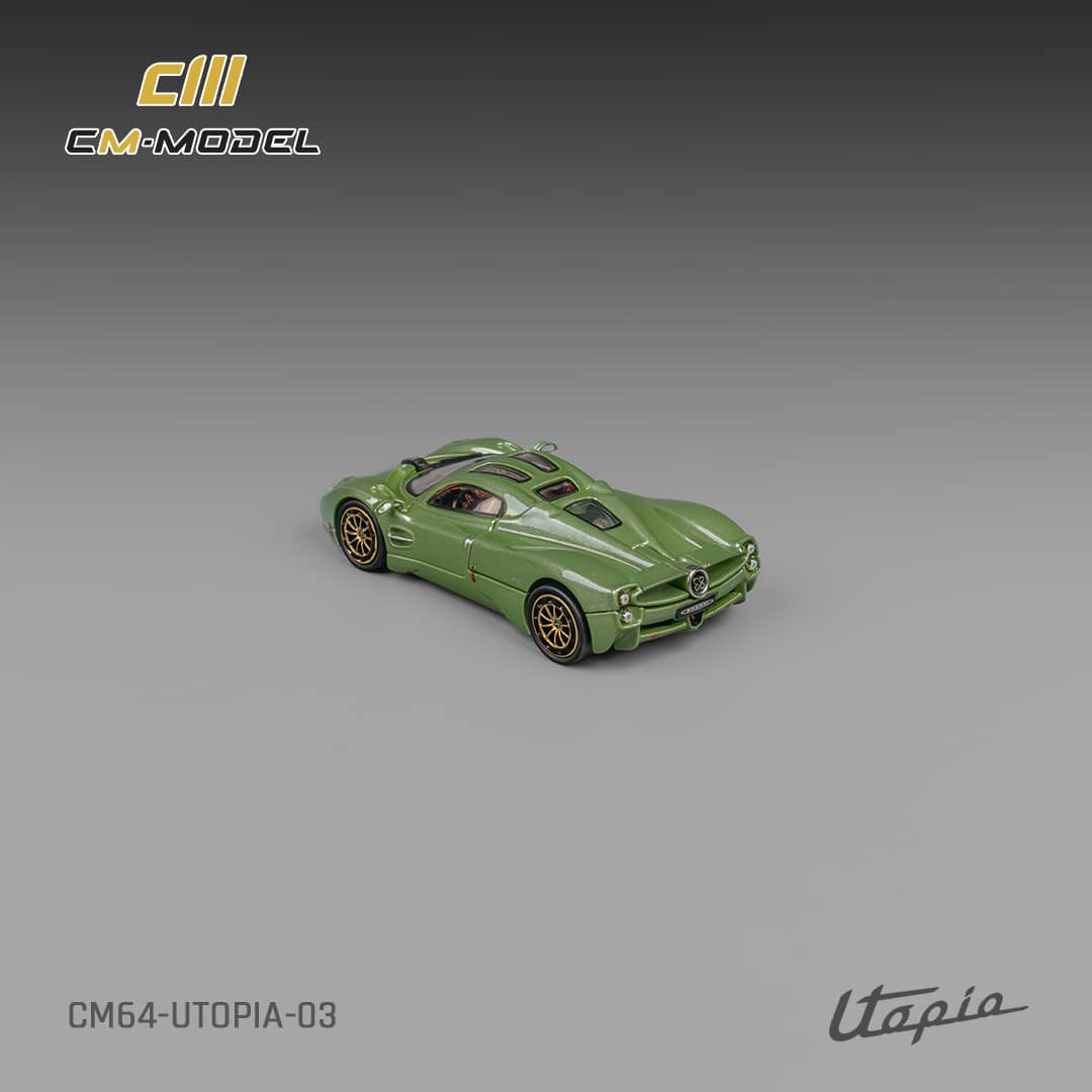 [ETA:  Jun 2025 ] CM Model 1/64 Pagani Utopia - Metallic Green Color