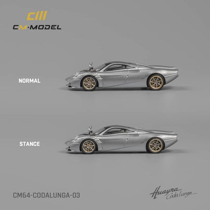 [ETA:  Jun 2025 ] CM Model 1/64 Pagani Huayra Codalunga - Metallic Silver