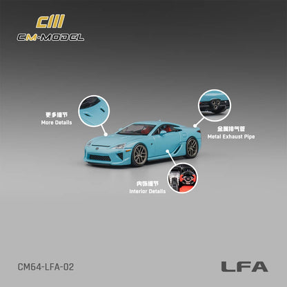 [ETA:  Jun 2025 ] CM Model 1/64 Lexus LFA Sky Blue