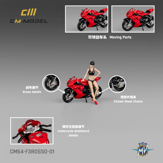 [ETA:  Jun 2025 ] CM Model 1/64 MV Agusta F3 Rosso Red