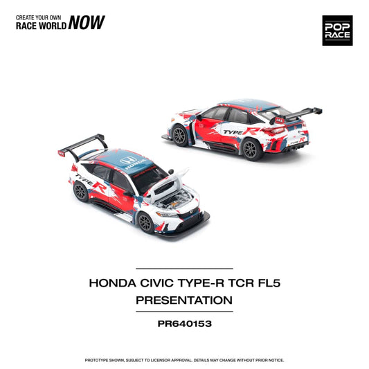 Pop Race 1/64 Honda Civic Type-R FL5 TCR Presentation Livery