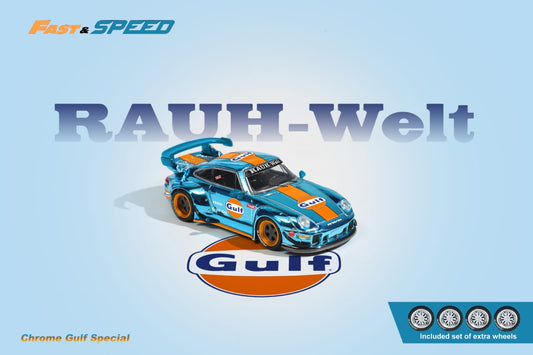 Fast Speed 1/64 Rauh-Welt RWB993 GT Chrome Gulf