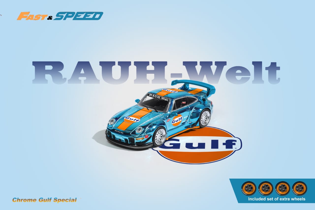 Fast Speed 1/64 Rauh-Welt RWB993 GT Chrome Gulf