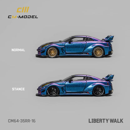 [ETA:  Jul 2025 ] CM Model 1/64 Nissan LBWK GT-R R35 Super Silhouette 35GT-RR 3.0 - Magic Purple / Carbon Hood