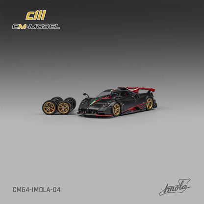 [ETA:  Jul 2025 ] CM Model 1/64 Pagani  Imola - Full Drycarbon Black with Italia Stripes