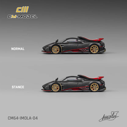 [ETA:  Jul 2025 ] CM Model 1/64 Pagani  Imola - Full Drycarbon Black with Italia Stripes