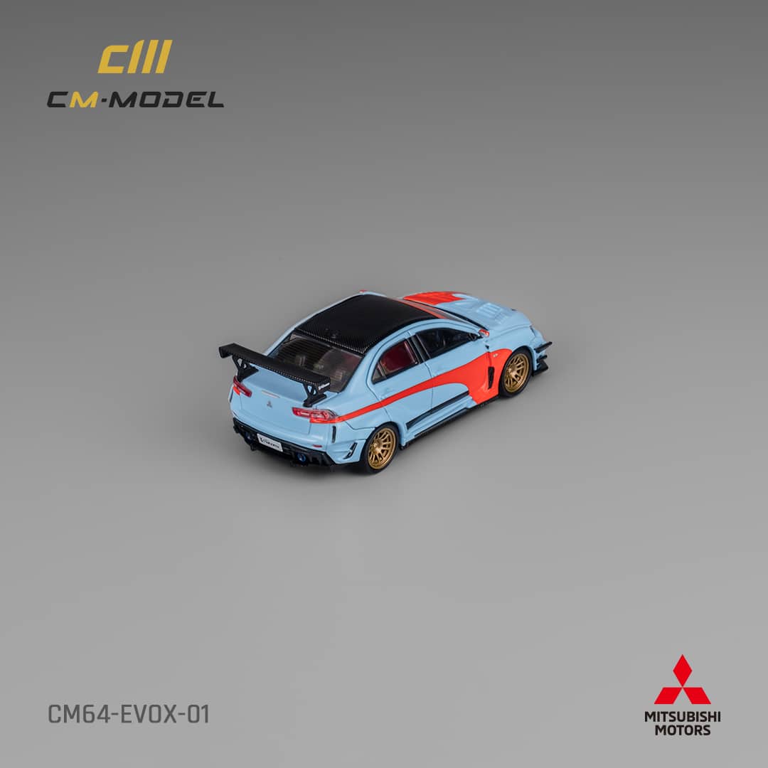 [ETA:  Jul 2025 ] CM Model 1/64 Mitsubishi Varis  EVO X - Blue with Orange Stripe