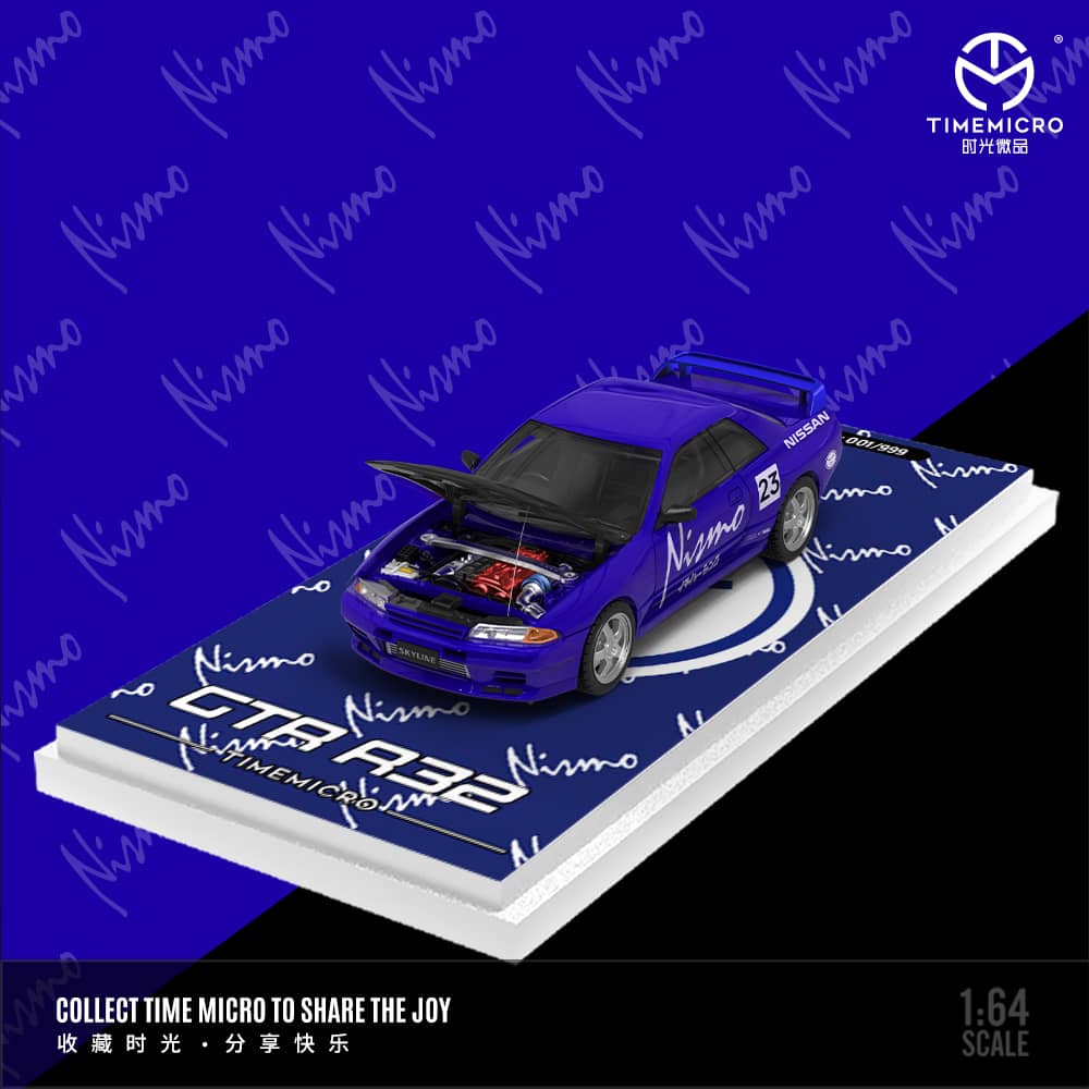 [ETA:  Apr 2025 ] Time Micro 1/64 Skyline GT-R R32 Nismo Blue 23#/ Rainbow 21#