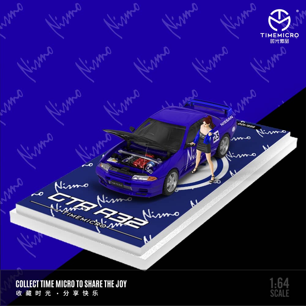 [ETA:  Apr 2025 ] Time Micro 1/64 Skyline GT-R R32 Nismo Blue 23#/ Rainbow 21#