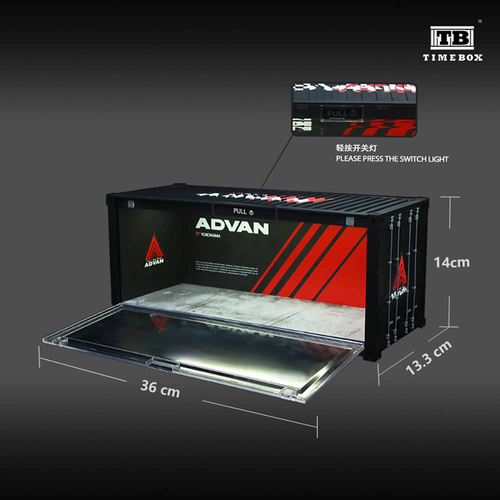 [ETA:  Apr 2025 ] Time Box  x MoreArt 1/64 ABS Container with LED Light Advan Livery