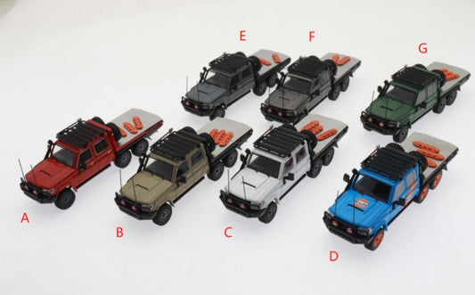 [ETA:  Apr 2025 ] Autobots 1/64 Land Cruiser LC79 Double Cabin 6x6 Off-Load Light Pickup