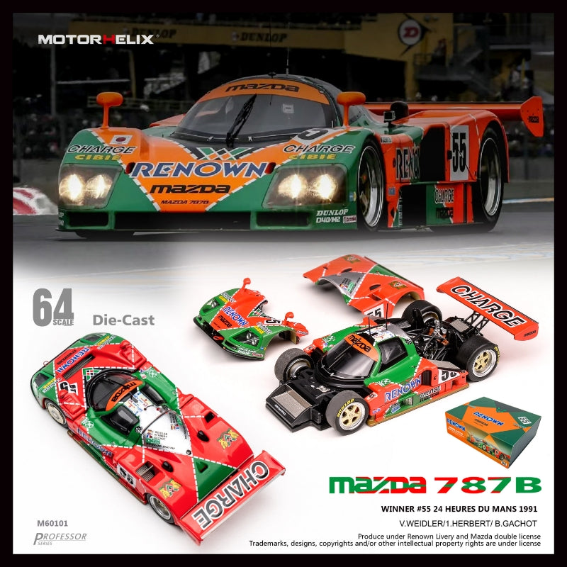 Motorhelix 1/64 Mazda 787B Renown