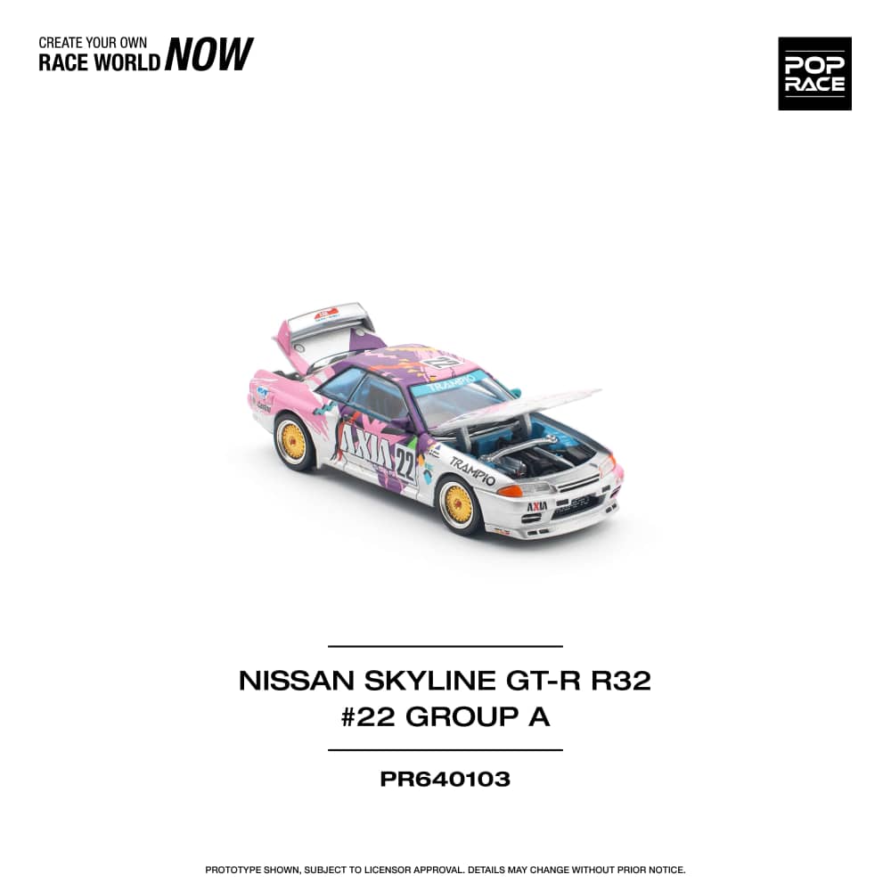 [ETA:  Aug 2025 ] Pop Race 1/64 Nissan Skyline R32 GT-R AXIA 22# Livery