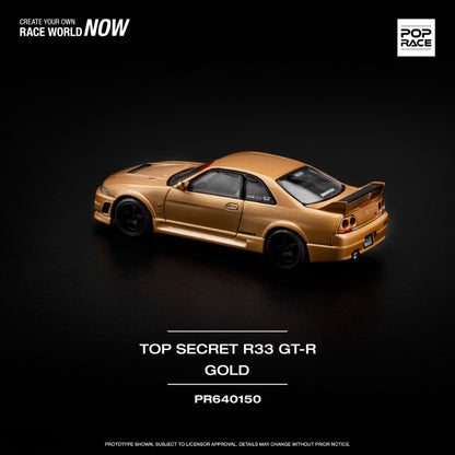 [ETA:  Aug 2025 ] Pop Race 1/64 Skyline R33 GT-R Nismo 400R Gold