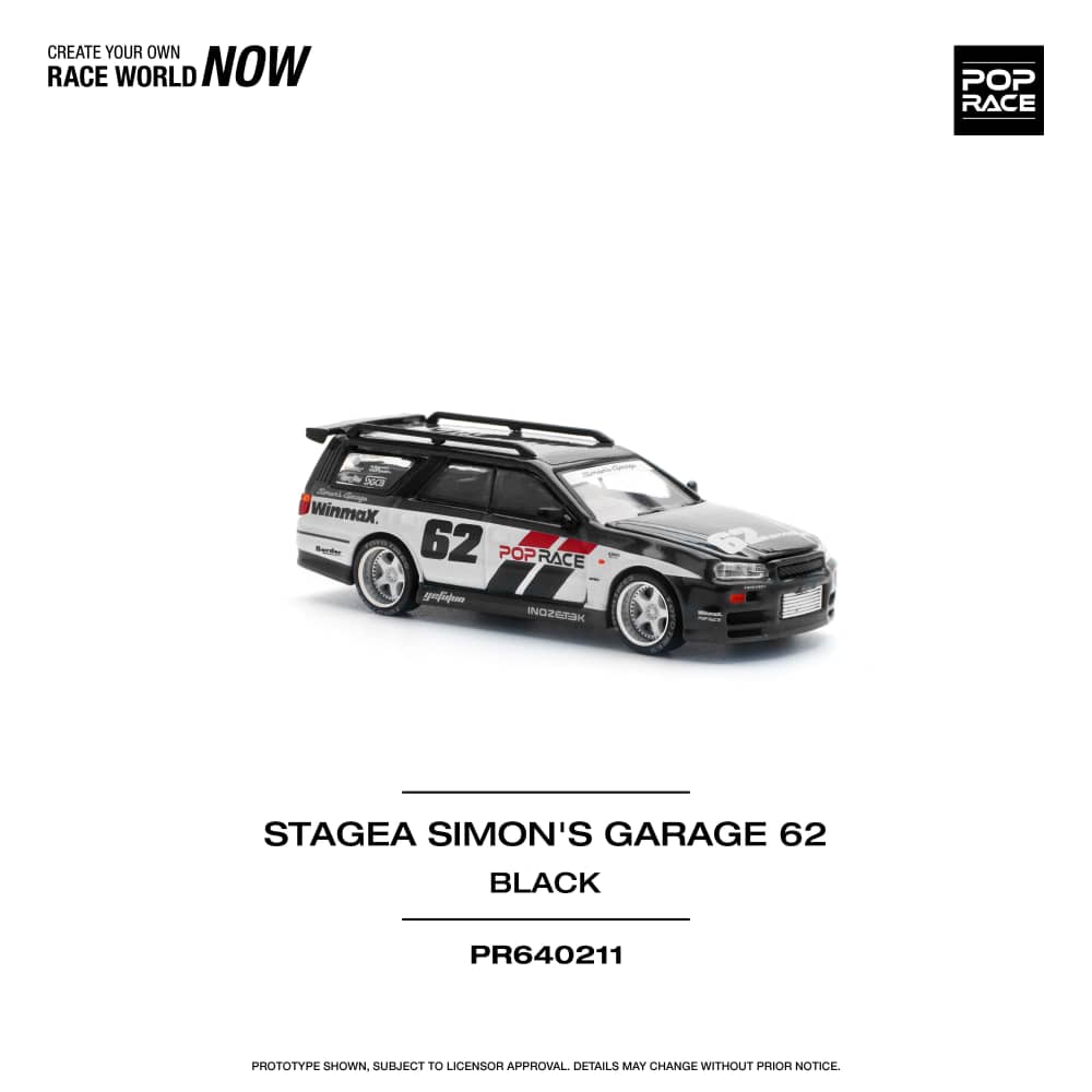 [ETA:  Aug 2025 ] Pop Race 1/64 Stagea WC34 260RS  Simons Garage Livery