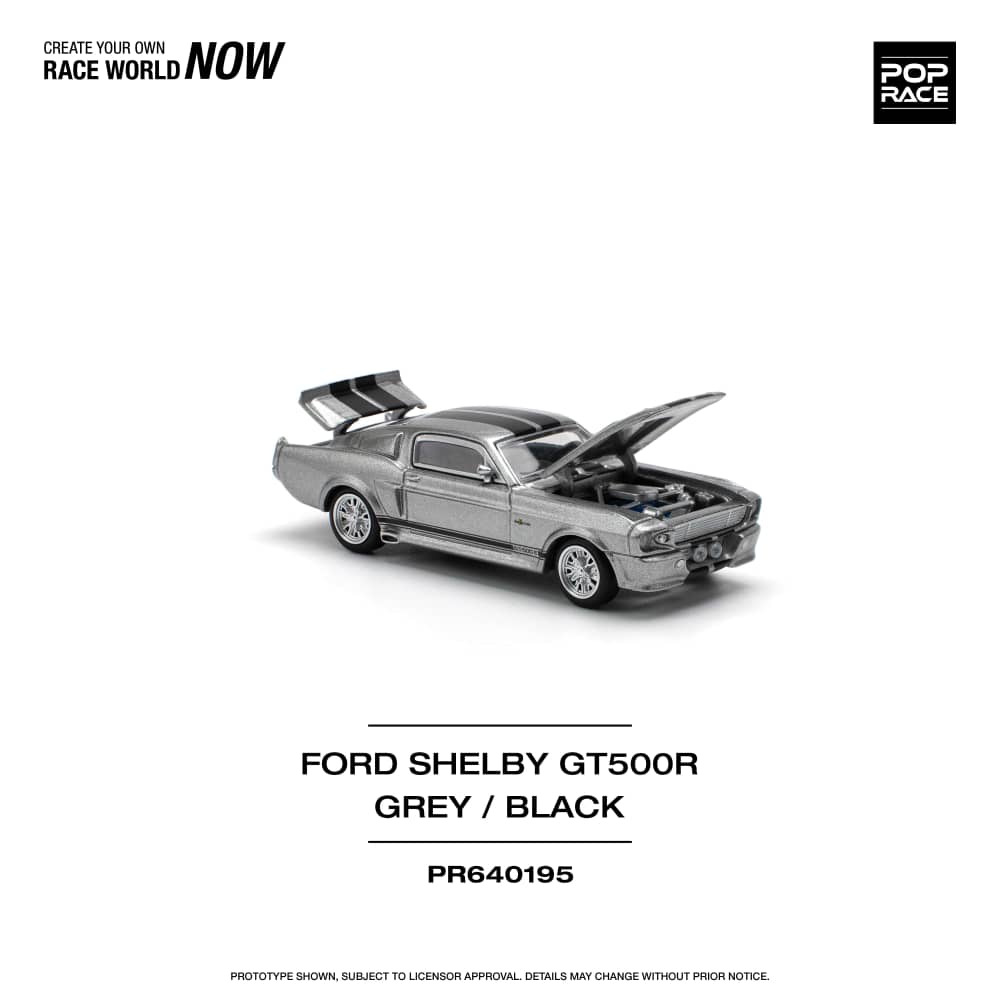 [ETA:  Aug 2025 ] Pop Race 1/64 Shelby Mustang GT500R 1967 Grey-Black