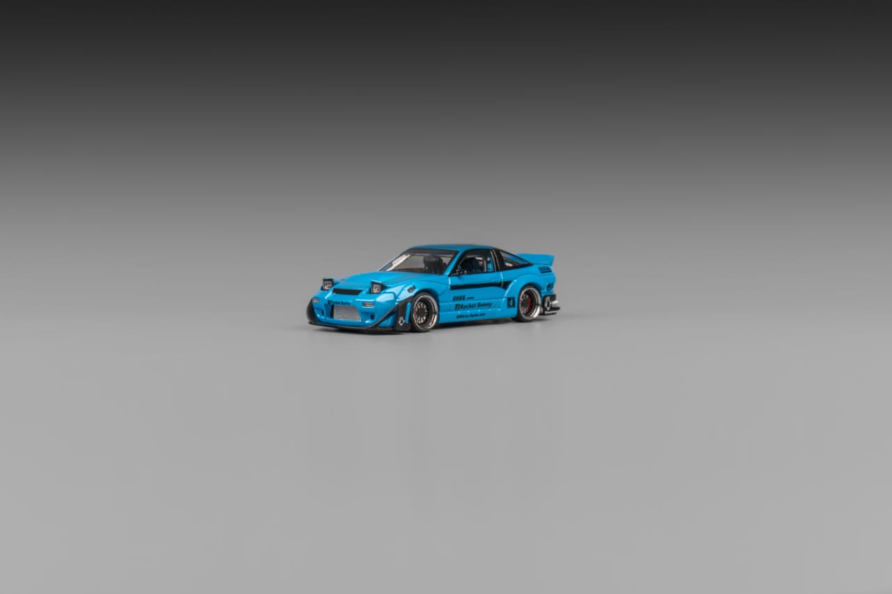 [ETA:  Apr 2025 ] MicroTurbo 1/64 S13 Silvia 180SX Pandem Rocket Bunny  Modified - Metallic Blue (Retractable-Headlight, Visible Engine)