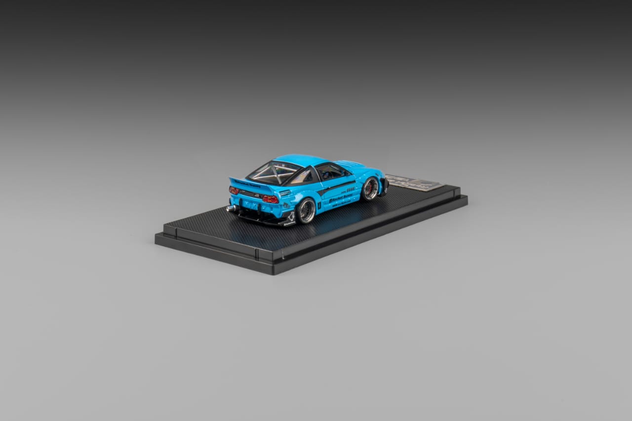 [ETA:  Apr 2025 ] MicroTurbo 1/64 S13 Silvia 180SX Pandem Rocket Bunny  Modified - Metallic Blue (Retractable-Headlight, Visible Engine)