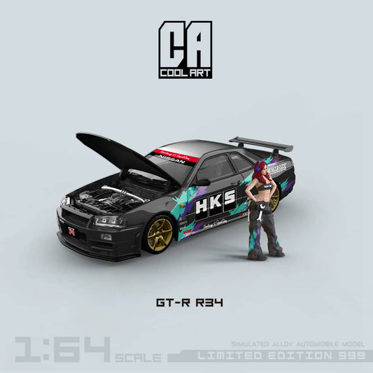 Cool Art 1/64 Skyline GT-R R34 NISMO Z-Tune HKS