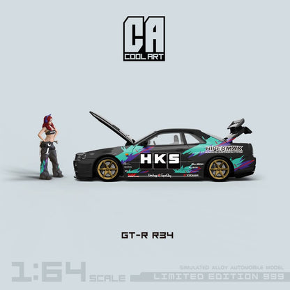 Cool Art 1/64 Skyline GT-R R34 NISMO Z-Tune HKS