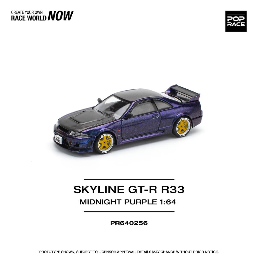 ETA: Sep 2025 ] Pop Race 1/64 Skyline R33 GT-R Nismo 400R Midnight