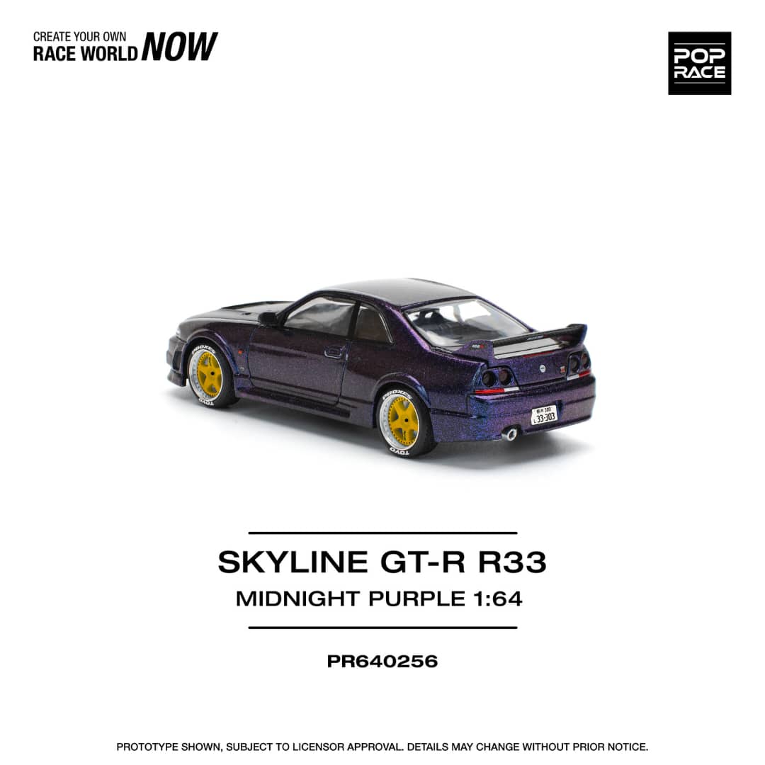 [ETA:  Sep 2025 ] Pop Race 1/64 Skyline R33 GT-R Nismo 400R Midnight Purple