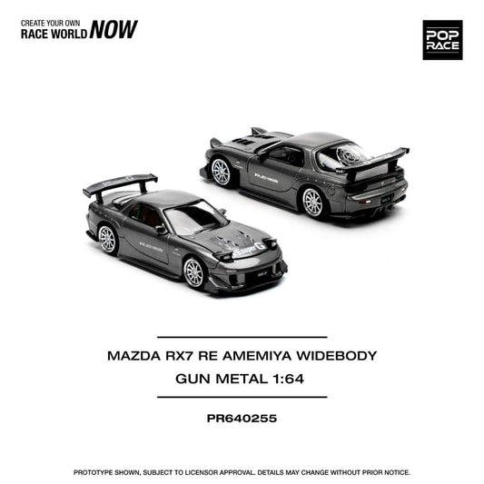 [ETA:  Sep 2025 ] Pop Race 1/64 RX-7 Mk3 FD3S RE Amemiya Modified Gun Metal