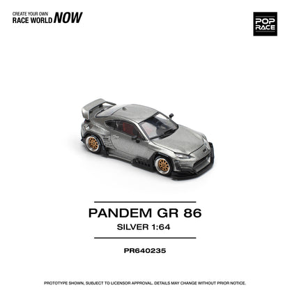 [ETA:  Sep 2025 ] Pop Race 1/64 Pandem GR86  Rocket Bunny Modified Silver