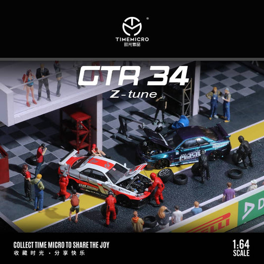 Time Micro 1/64 Skyline GT-R R34 Nismo Z-Tune Red-White GT / Pvasive Magic Purple