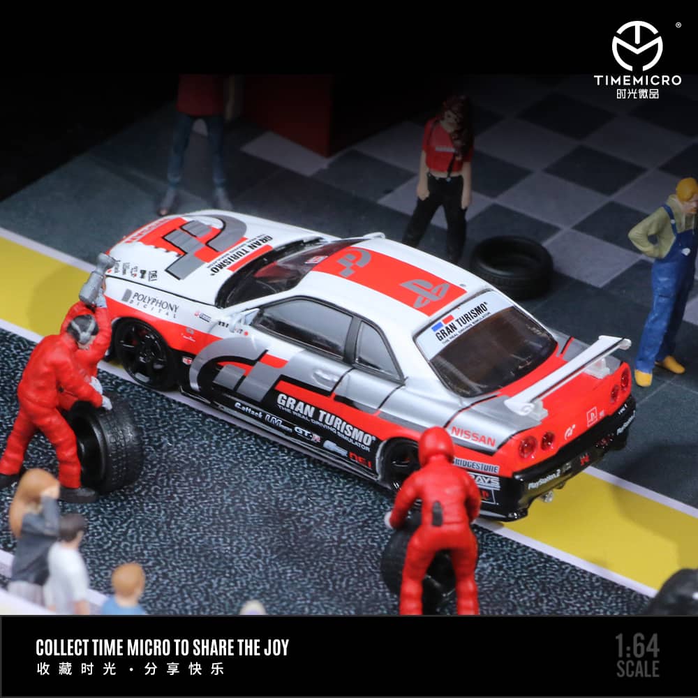 Time Micro 1/64 Skyline GT-R R34 Nismo Z-Tune Red-White GT / Pvasive Magic Purple