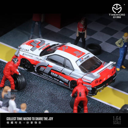 Time Micro 1/64 Skyline GT-R R34 Nismo Z-Tune Red-White GT / Pvasive Magic Purple
