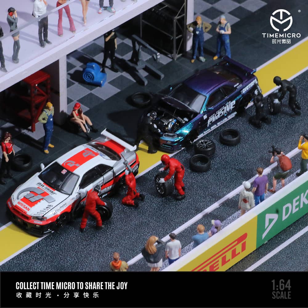 Time Micro 1/64 Skyline GT-R R34 Nismo Z-Tune Red-White GT / Pvasive Magic Purple