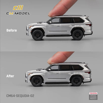 [ETA:  Nov 2025 ] CM Model 1/64 Toyota  Sequoia XK80 TRD Pro - Silver Grey