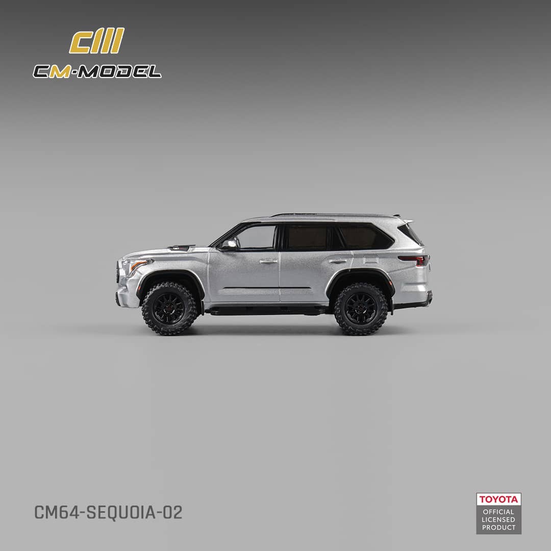 [ETA:  Nov 2025 ] CM Model 1/64 Toyota  Sequoia XK80 TRD Pro - Silver Grey