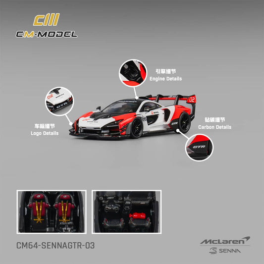 [ETA:  Nov 2025 ] CM Model 1/64 McLaren Senna GTR - White-Red Livery