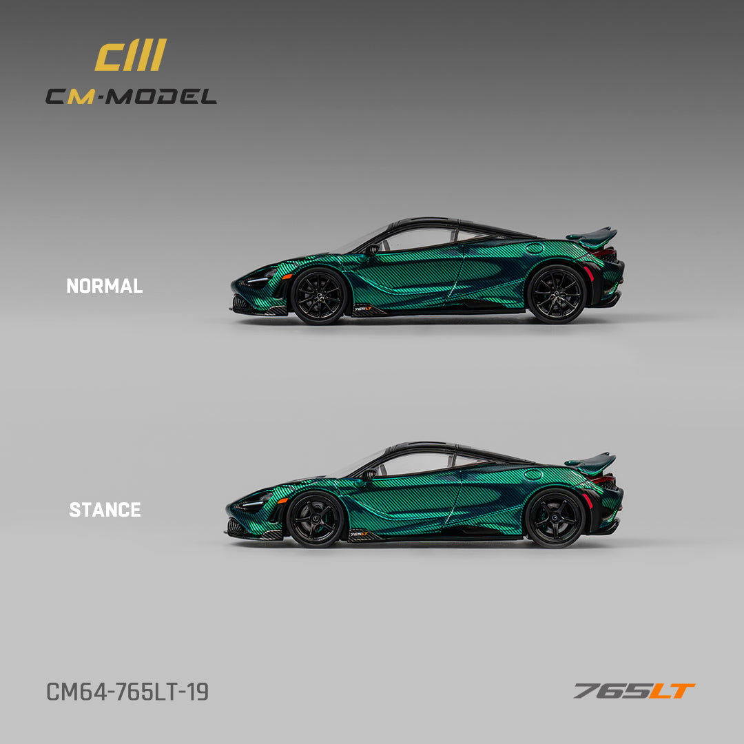 [ETA:  Nov 2025 ] CM Model 1/64 McLaren 765LT - Chrome Carbon Green