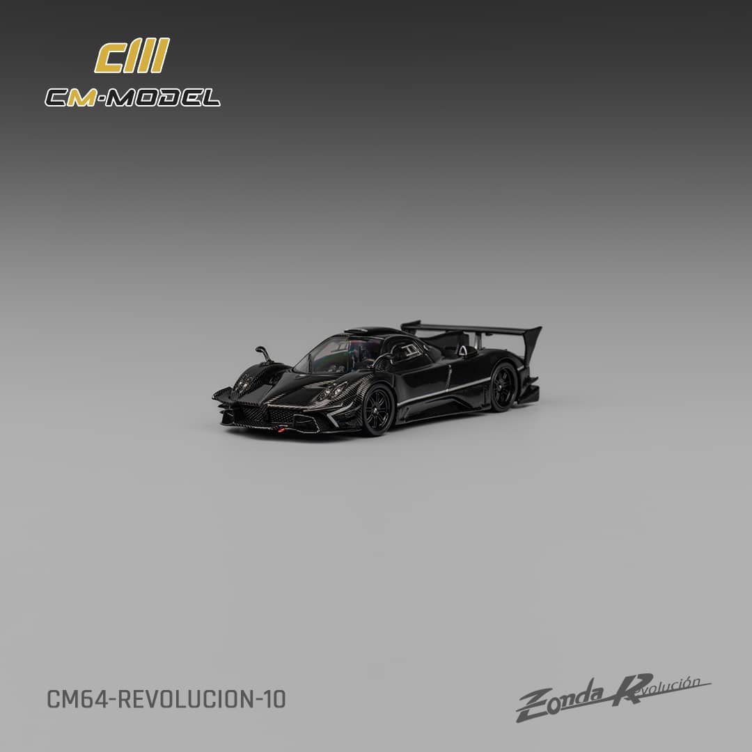 [ETA:  Nov 2025 ] CM Model 1/64 Pagani  Zonda R Evolucion Track Version - Full Carbon with Black Rims