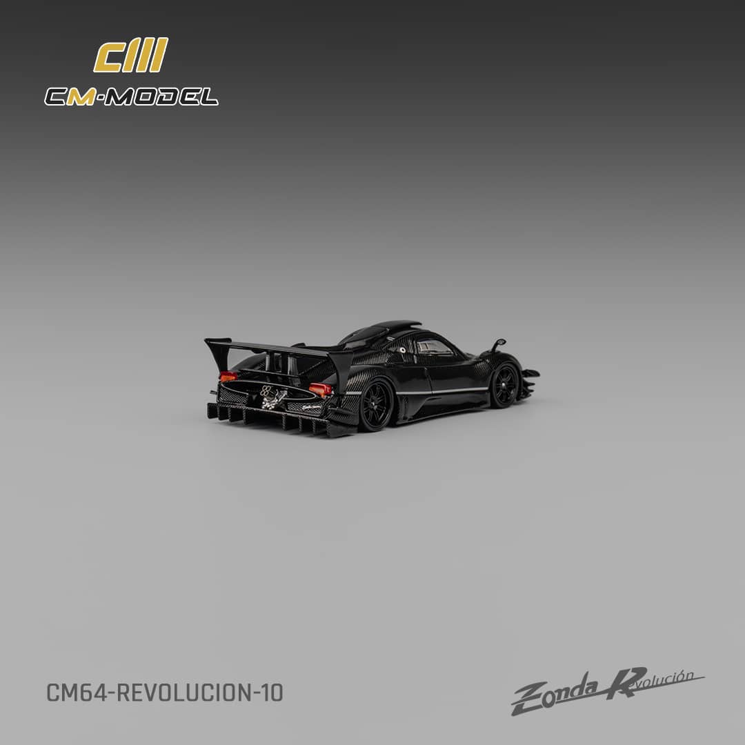 [ETA:  Nov 2025 ] CM Model 1/64 Pagani  Zonda R Evolucion Track Version - Full Carbon with Black Rims