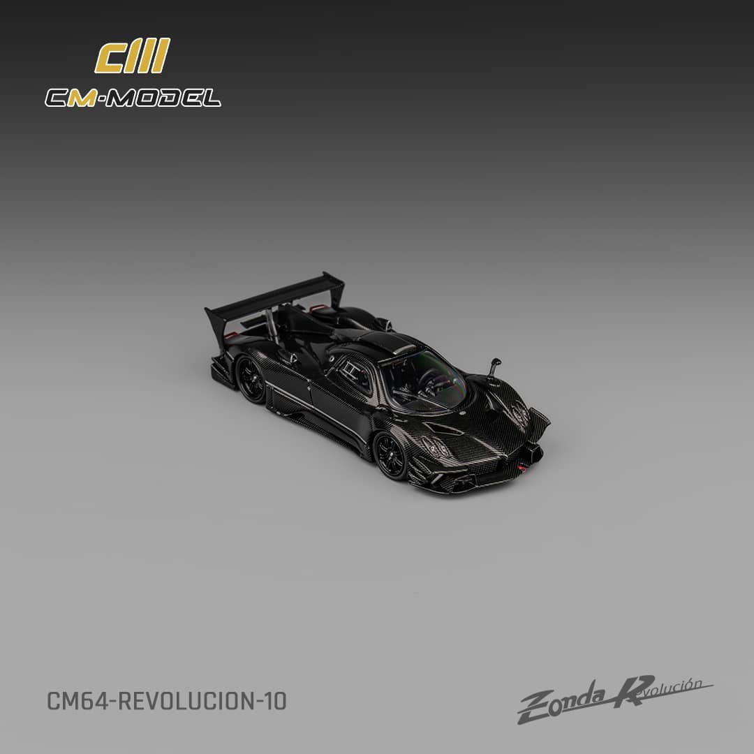 [ETA:  Nov 2025 ] CM Model 1/64 Pagani  Zonda R Evolucion Track Version - Full Carbon with Black Rims