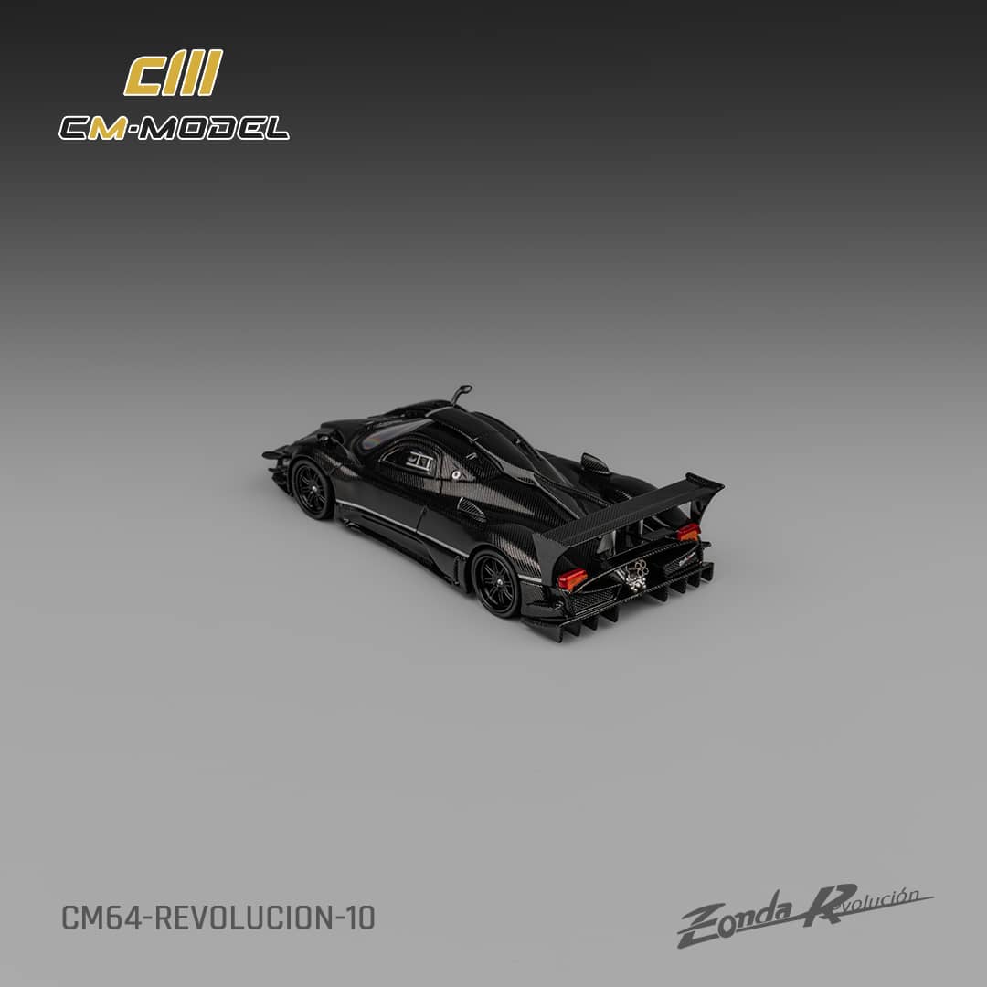 [ETA:  Nov 2025 ] CM Model 1/64 Pagani  Zonda R Evolucion Track Version - Full Carbon with Black Rims