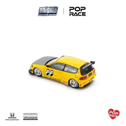 [ETA:  Aug 2025 ] Enigma x Pop Race 1/64 Pandem Civic EG6  Rocket Bunny Modified - Mooneyes Livery (Open-Hood, Visible Engine)