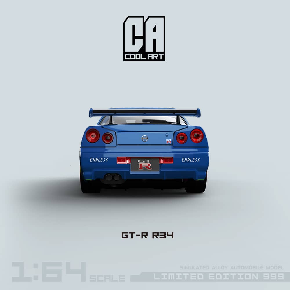 [ETA:  Nov 2025 ] Cool Art 1/64 Skyline GT-R R34 Z-Tune 92 Blue 99# Livery